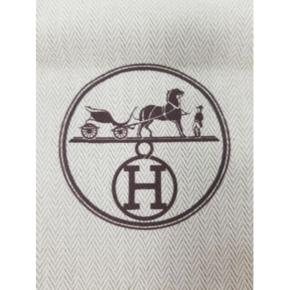 Hermes Paris Herringbone Tweed Drawstring Shoe Storage Dust Bag 15" X 9” - Picture 2 of 3
